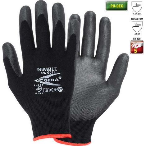 Arbeitshandschuhe aus PU-DEX Polyurethan schwarz 10 (XL)