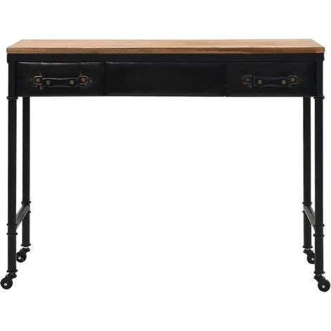 INLIFE Table console MDF et bois de sapin 100 x 33,5 x 80 cm (1/5)