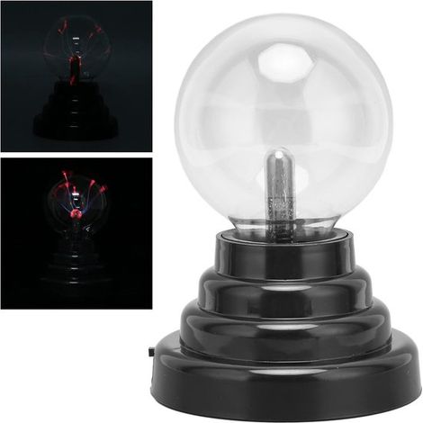 Plasmakugel – Plasmalampe – 7,5 cm Durchmesser – Effektlampe – Lavalampe – Extrem sicher – Touch-Bedienung – Netz- oder Batteriebetrieb – Geschenkidee