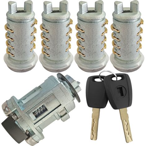 Suitable for Fiat all car locks, dual key short ignition locks, 4 short door lock cylinders, automotive parts (1/3)