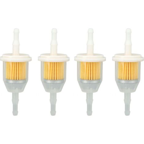 Aramox Lot de 4 Filtres à Carburant GY20709 pour Tondeuses à Gazon 1/4 et 5/16 Filtre à Carburant pour Tracteurs de Jardin Tondeuses à Gazon Zero Turns Chariots de. (1/4)