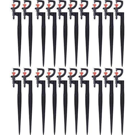 Set of 40 Garden Irrigation Sprinkler G-Type 360 Degree Rotation Sprinkler Plastic Spray Nozzle Watering Nozzle Accessory for Stadium Courses (1/5)