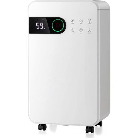 Goplus – Déshumidificateur d’air 15L/jour – 3 modes et 2 vitesses – Réservoir 2,2L pour pièces jusqu'à 15m² – Silencieux ≤33dB