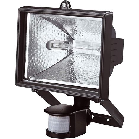 Projecteur halogène 400 W avec détecteur, puissant, mural, étanche IP44, pour extérieur, jardin ou maison. (1/3)