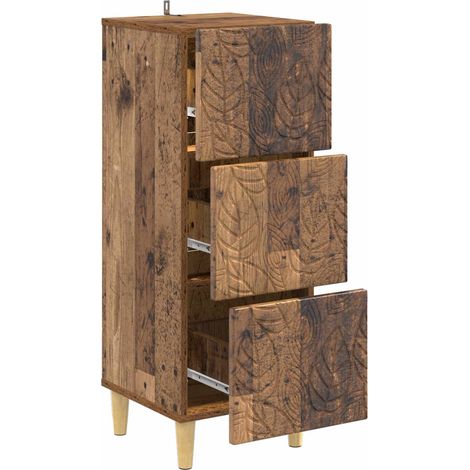 Armadio da Stoccaggio Mobile con Cassetti Legno antico 33 x 34,5 x 90 cm DAS428533 (1/5)