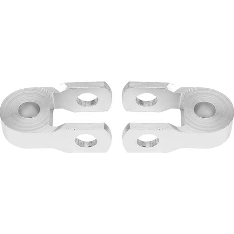 2PCS Moto-amortisseur Arrière Universel Rison, Extension de Hauteur avec Vis, Alliage en Aluminium argenté, Amélioration de l'amortissement, Augmentation de la Hauteur de 3 Cm, (1/5)