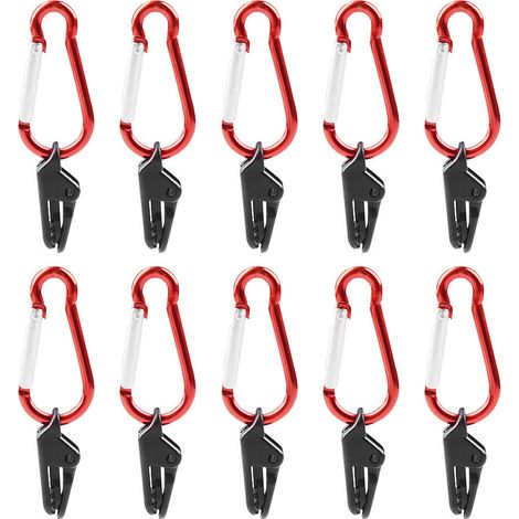 30pièces Kit De Pince Antivol Pour Tente Clips De Fixation Bâche Résistants Au Vent Pour Camping Et Activités Extérieures (1/5)