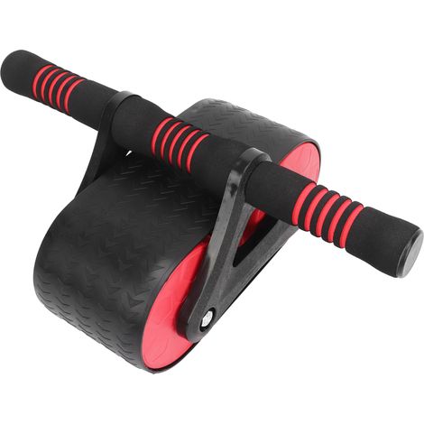 Roue abdominale à ressort automatique avec poignée ergonomique et genouillère pour salle de sport à domicile (rouge) (1/5)