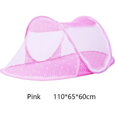 Moustiquaire bébé portable pliable sans installation, lit anti-moustiques anti-insectes, intérieur et extérieur — Composition : 110 × 65 × 60 cm, Couleur : rose (1/5)