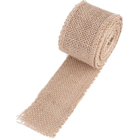 3Types de Rouleau de Toile de Jute, Tissu de Jute décoratif en Toile de Jute pour la Fabrication d'ornements de fête de Noël(Width 5CM, Length 3 Meters) (1/5)
