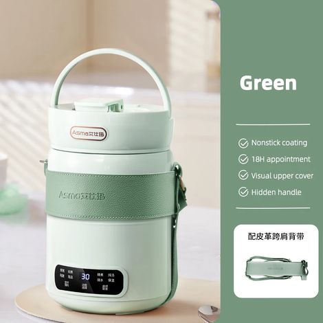 Cuiseur à riz multifonctionnel domestique (vert) 1,5 L, cuiseur à riz pour fondue chinoise, poêle antiadhésive, 220 V (1/5)