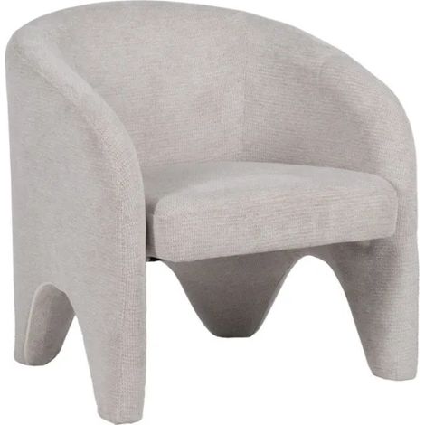 Fauteuil beige cocooning tissu VYRENIA