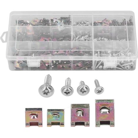 480 Stück U-förmige Reedmutter-Clips, verzinkt, professionelle Reedmutter mit gekreuzten Schrauben für Motorräder (1/4)