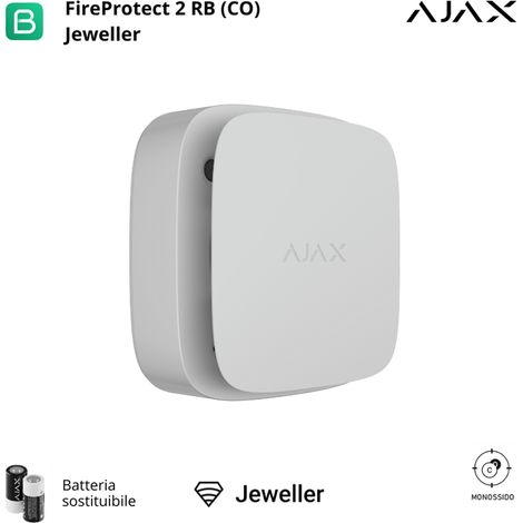 AJAX - 63212 - FireProtect 2 RB (CO) ASP , Rilevatore di CO