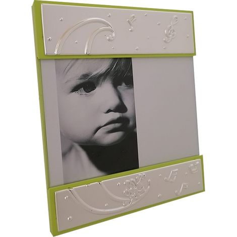 Portafoto da tavolo album cornice legno verde per bimbi bambini ritratti 10x15 cm moderno vintage bellissimo e particolare (1/5)