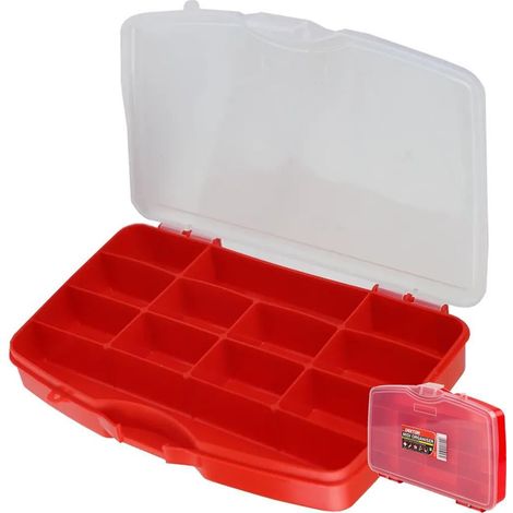 Dekton Midi 12 Compartment Box Storage Tool Organiser Case Screw Nail Nut Bolt (1/2)