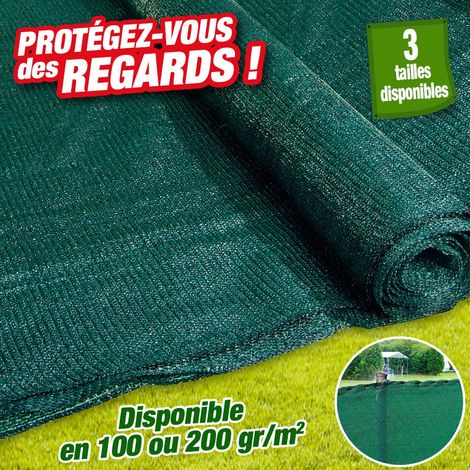 Brise vue en polyéthylène 100g – Dimensions 1m x 5m – Couleur verte – Coins renforcés pour modèle 220g – Outiror (1/5)