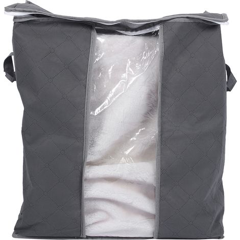 Bamboo Charcoal Fiber Healthy Clothing Storage Box Containing Bag Grey