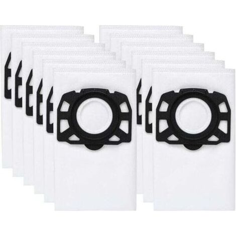 Lot de 12 Sacs de KFI 487 Filtre Sacs d'aspirateur accessoire pour Karcher WD4,WD5,WD6,MV4,MV5,MV6,WD4.000,WD5.999,2.863-006.0 (1/4)