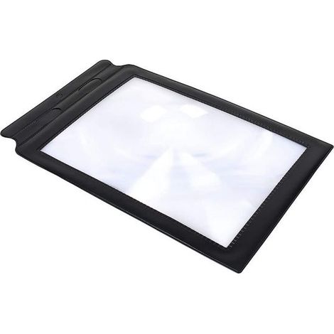 Confezione da 3 lenti d'ingrandimento a pagina intera, in PVC, per libri, con ampia lente d'ingrandimento, 32x21x1 cm.