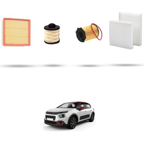 Kit tagliando 4 filtri compatibile con Citroen C3 III 1.6 BlueHDI 55kw dal 2016 (1/5)