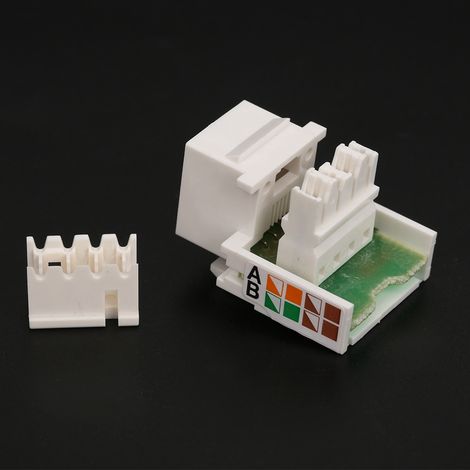 5 modules d'information, accessoires de câblage téléphonique, port RJ11 Cat3 unique avec cache-poussière (1/5)