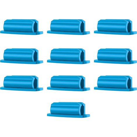10 Pièces Porte-stylo Adhésif Portable, Support de Bureau pour Stylos, Bleu (1/5)