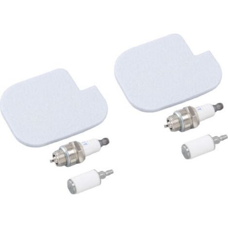 Kit d'entretien pour 2 tronçonneuses McCulloch CS360T/CS400T/CS420T – filtre air + carburant + bougie d’allumage (1/5)