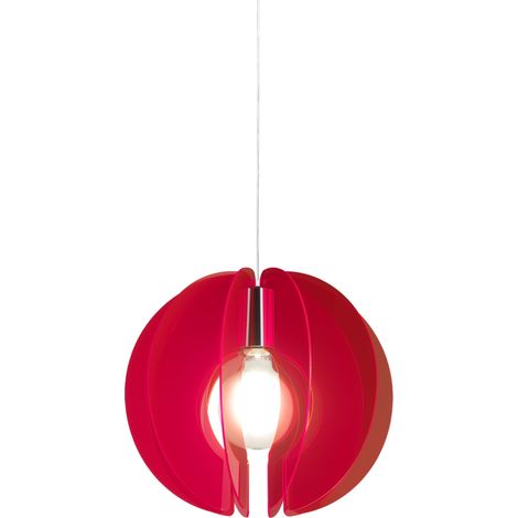 Sospensione Moderna Space Collection Polilux ® Rosso Fluorescente 1 Luce E27 (1/2)