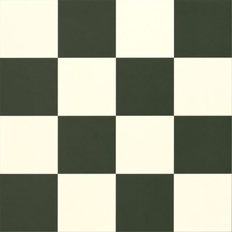 Sol Vinyle effet damier droit Noir et blanc - Rouleau de 2m x 4m (1/5)