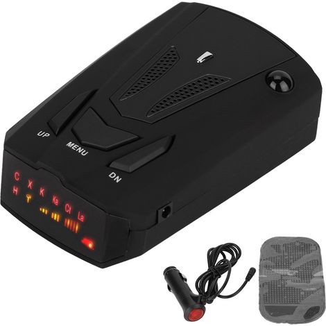 Assureur radar détecteur voiture V7 GPS 360° 16 bandes, alerte vocale vitesse sécurité, laser anti-radar noir (1/5)
