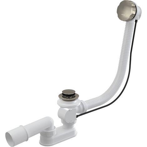 Alca - Badewannenab- und -überlaufgarnitur, Länge 570 mm, Nickel matt gebürstet A55K-N-B (1/2)