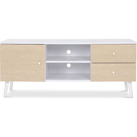 Norman Scandinavian-style TV unit sideboard - Wood Natural wood Solid wood, MDF