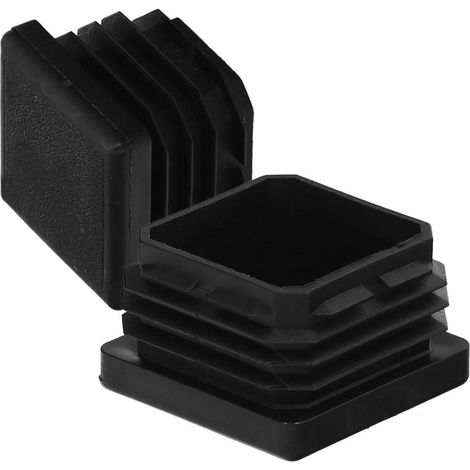 contera interior plastico cuadrada 40x40 mm. color negro. bolsa 100 unidades. contera mesa, silla, muebles, estanteria (1/5)
