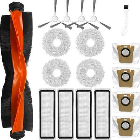 Compatible con los accesorios del robot aspirador Xiaomi X20+/X10+: cepillo lateral, depósito de polvo, filtro, cepillo principal, mopa y bolsa para el polvo. (1/2)