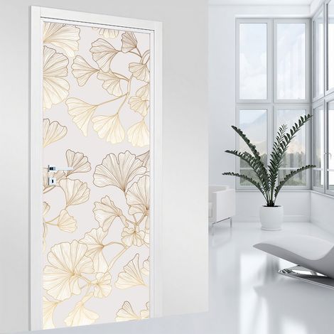 Stickers pour porte - Feuilles - 73 x 205 cm - Adhésif MAT (1/2)