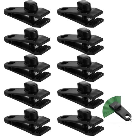 10 Pièces Pinces de Fixation en Nylon Clips à Dents Inversées pour Bâche (1/5)