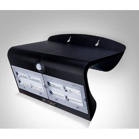 Projecteur Led D'extérieur Avec Panneau Solaire Et Détecteur De Mouvement, Crépuscule 7 W