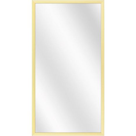 Miroir avec cadre en aluminium de luxe - Champagne mat - 20 x 50 cm