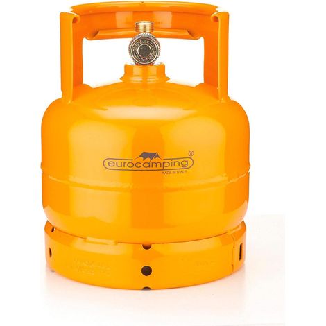 BOMBOLA GAS GPL 2KG CAMPEGGIO VUOTA RICARICABILE FORNELLINO EUROCAMPING (1/10)