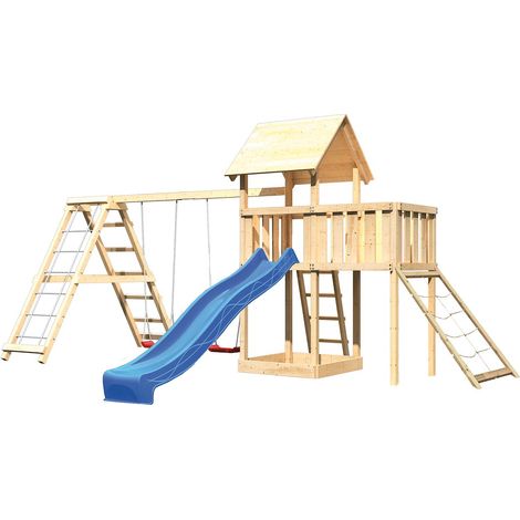 Akubi Lotti Satteldach natur Rut. blau+DS+KG+ABP+Netzrampe