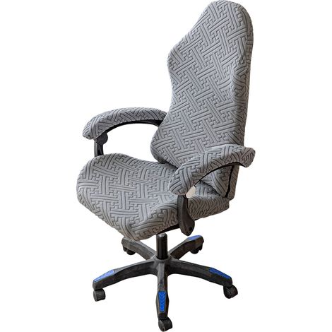 Housse De Chaise De Bureau - Élastique Jacquard En Polyester Et Spandex - Pour Fauteuil Gamer Ou De Bureau - Lot De 4 Pièces (1/5)