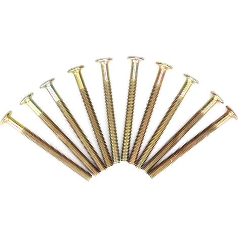 10 Pièces M6 Boulons de Meubles en Acier au Carbone 70mm avec Fixation de Connecteur d'écrous de 6mm, 10 Pièces M6 70mm Vis à Douille Hexagonale Boulons avec écrous Cheville (1/5)