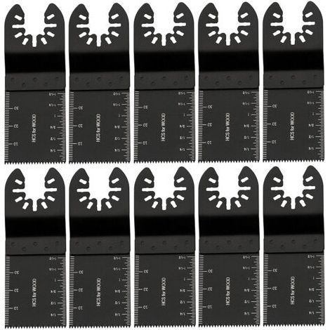 10PCS 34mm Outil Multifonction Lames Lame,Oscillante Outils en Acier au Carbone à Usages, Multiples DIY pour Scier Couper