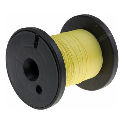 Fil électrique RS PRO, 0,2 mm² 24 AWG, 300 V, ETFE Jaune, 50m ( Prix pour Bobine de 50 Mètres )