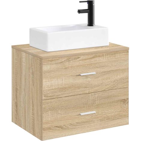 vidaXL Bathroom Wash Basin Matte Black 45.5 x 25.5 x 13 cm Metal (1/4)