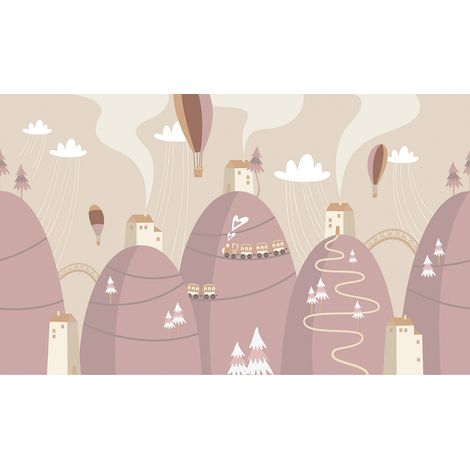 Papier peint panoramique Enfants - Ville - 195 cm x 117 cm (1/2)