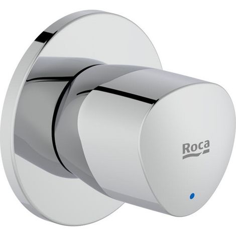 Llave de paso recto de agua fría (índice azul) BRAVA - ROCA Medidas: 3/4"
