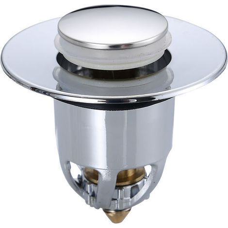 Tapón emergente para fregadero, filtro de desagüe universal de acero inoxidable y cobre con protección antiobstrucción, incluye tapón y 2 juntas para fregaderos de cocina y baño. (1/5)