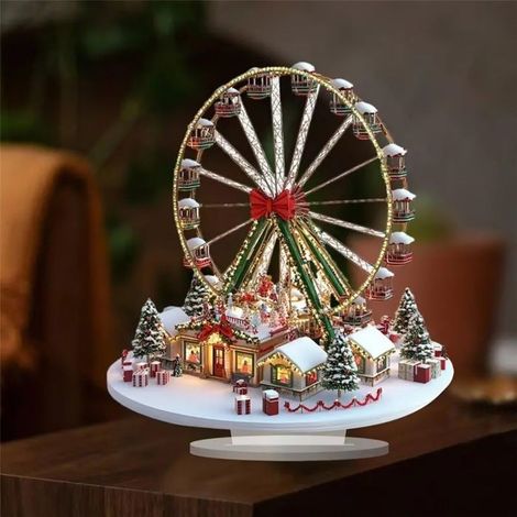 Acryl-Weihnachtskarussell als Dekoration für Büro oder Zuhause. Geschenkidee für Halloween oder Weihnachten. (1/5)